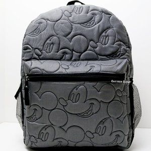 Disney Mickey Mouse Large 16" School Backpack Quilted Travel Tote Book Bag Gift
